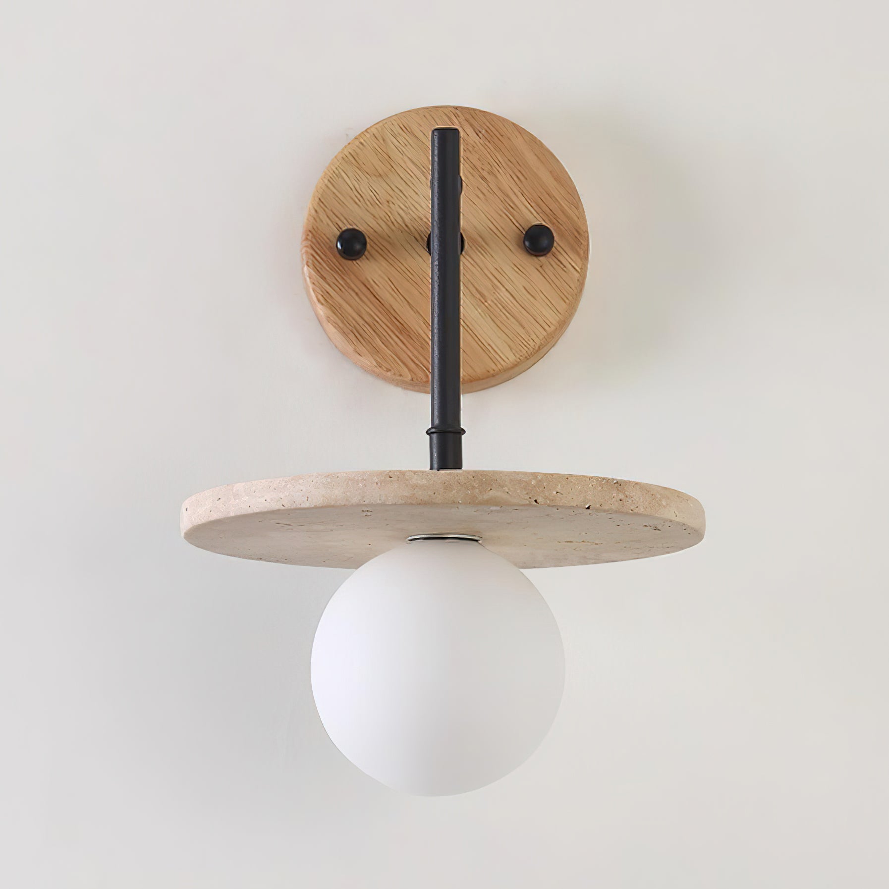 Daia Minimalist Travertine Wall Lamp