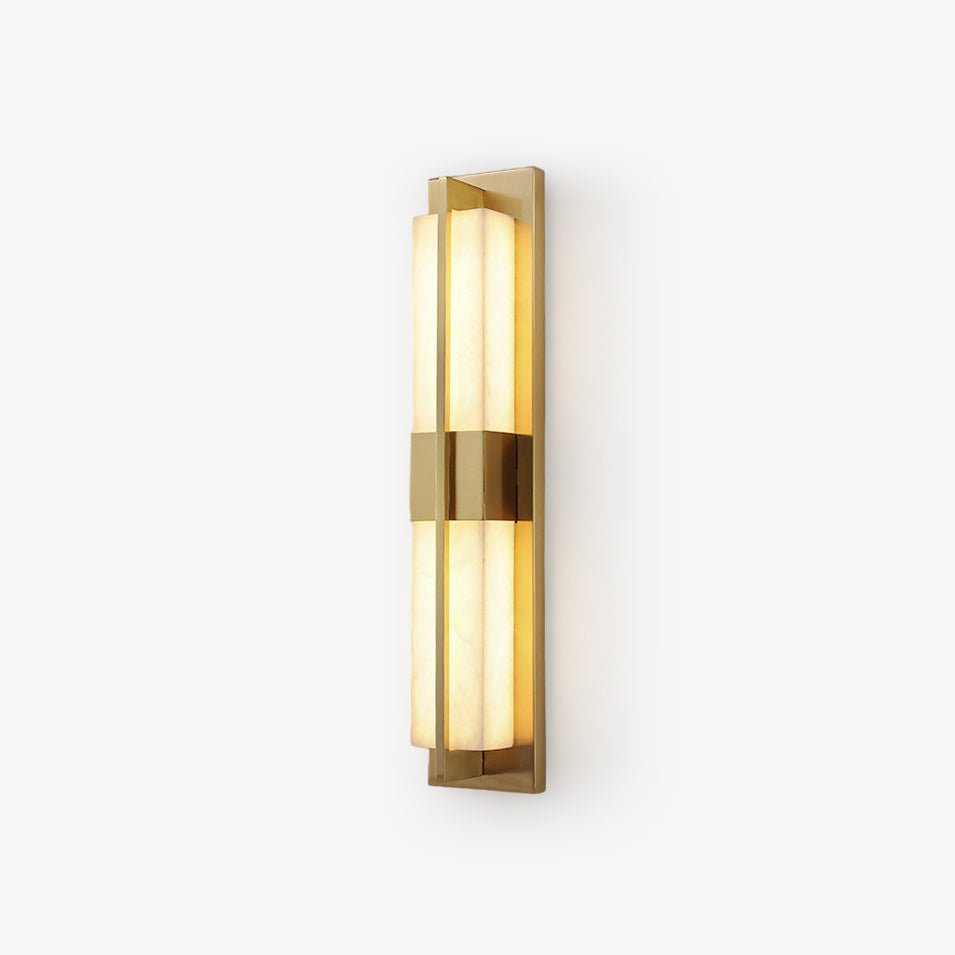 Caspian Alabaster Brass Wall Light - Blowlighting