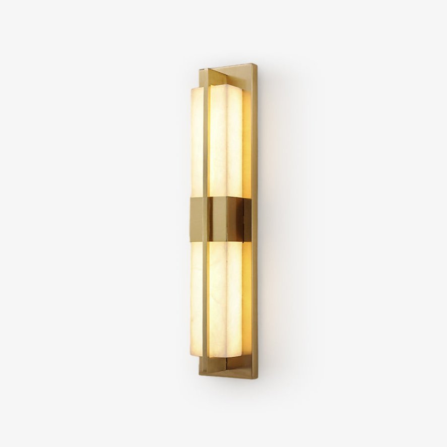 Caspian Alabaster Brass Wall Light - Blowlighting