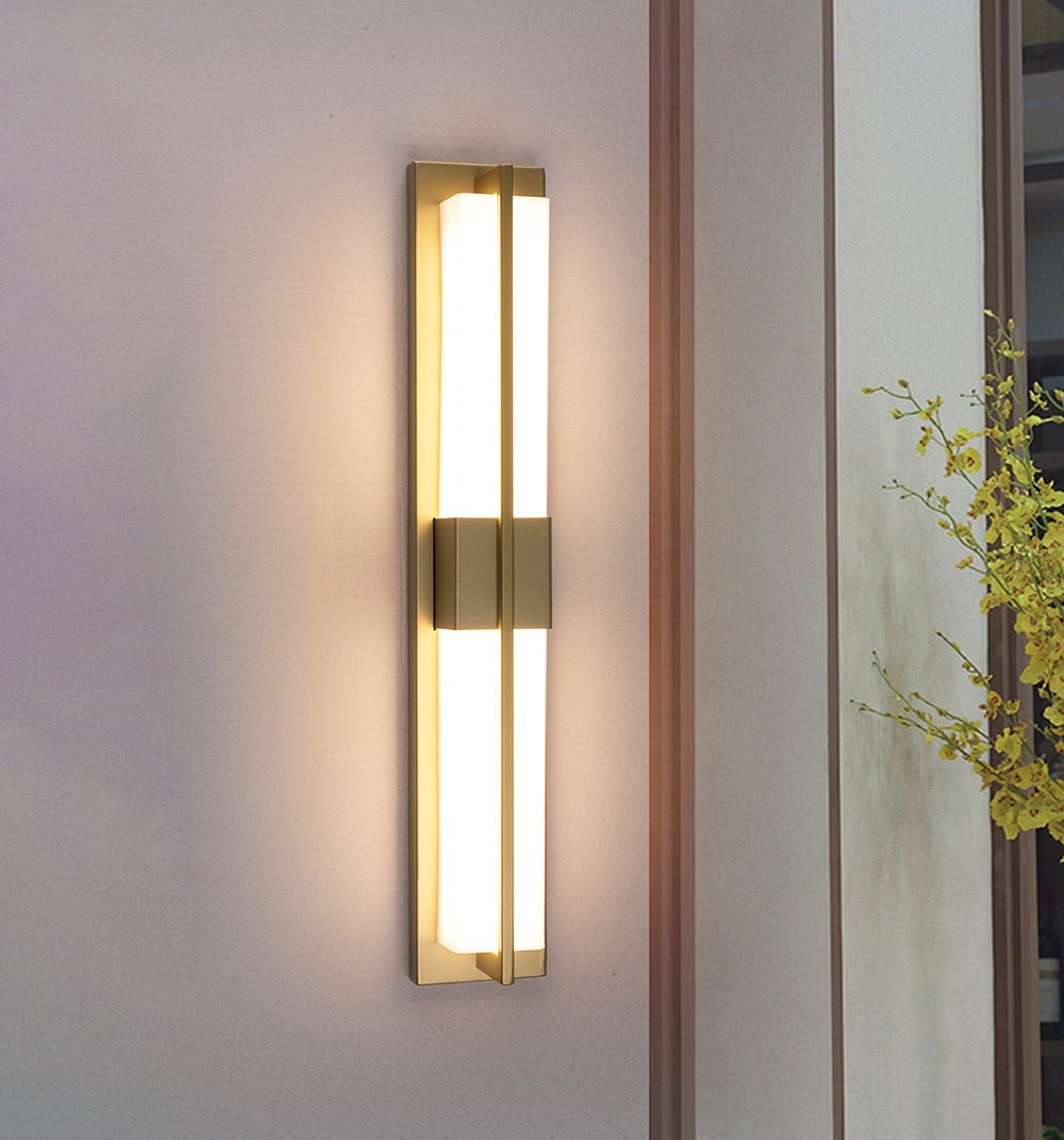 Caspian Alabaster Brass Wall Light - Blowlighting