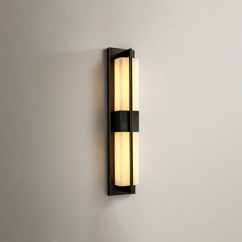 Caspian Alabaster Brass Wall Light - Blowlighting