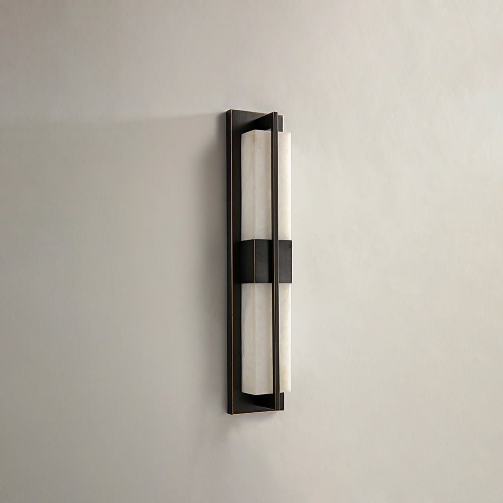 Caspian Alabaster Brass Wall Light - Blowlighting