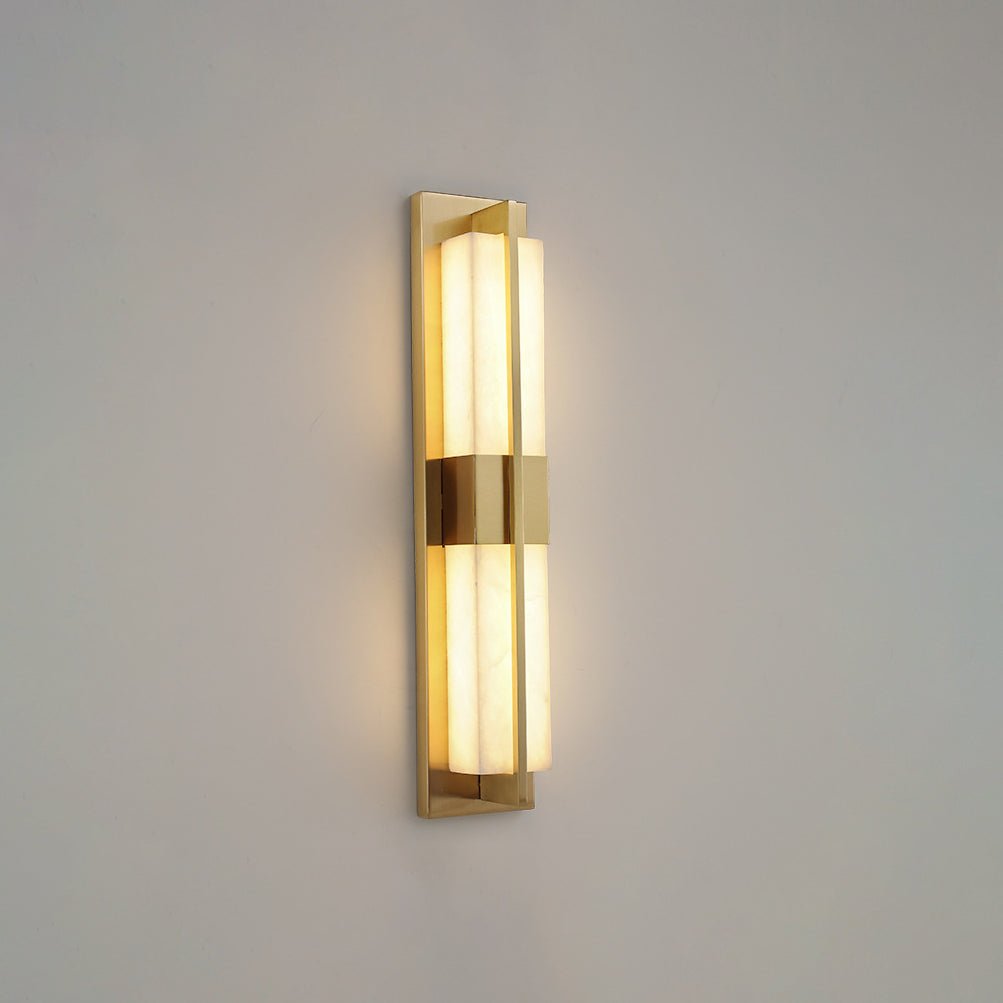 Caspian Alabaster Brass Wall Light - Blowlighting
