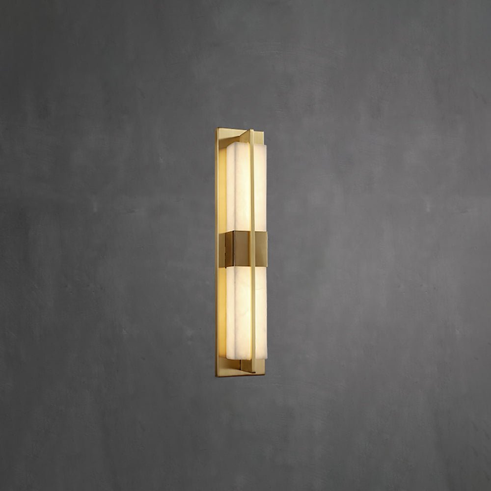Caspian Alabaster Brass Wall Light - Blowlighting