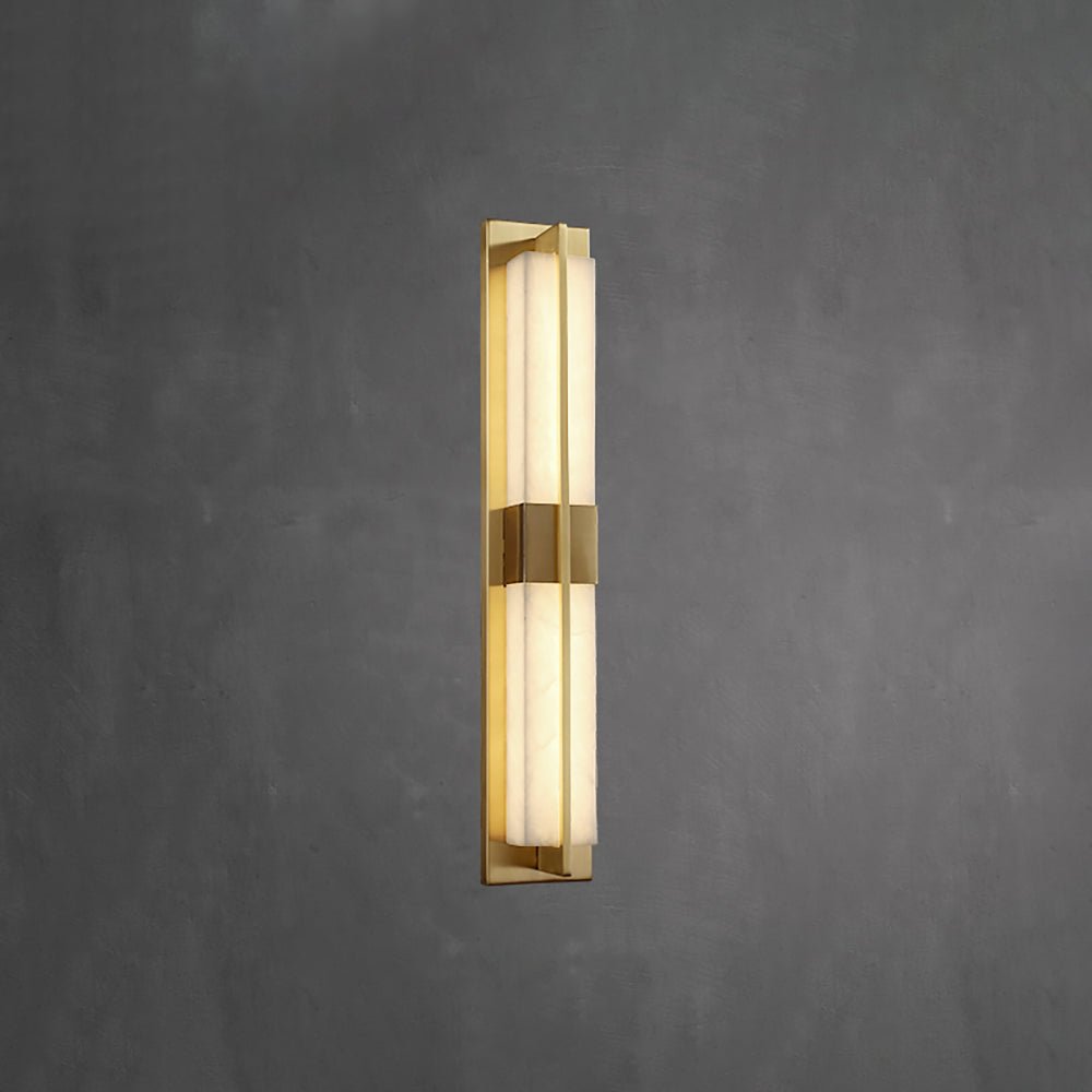Caspian Alabaster Brass Wall Light - Blowlighting