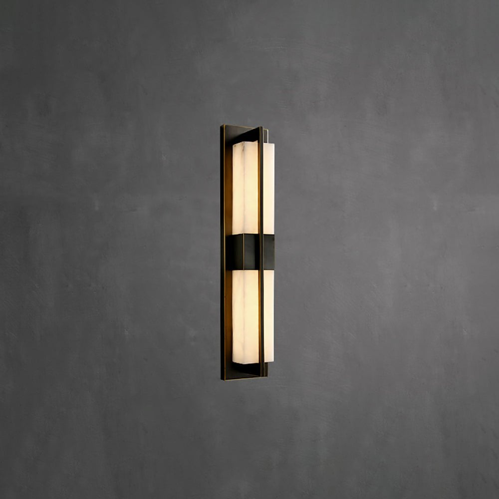 Caspian Alabaster Brass Wall Light - Blowlighting