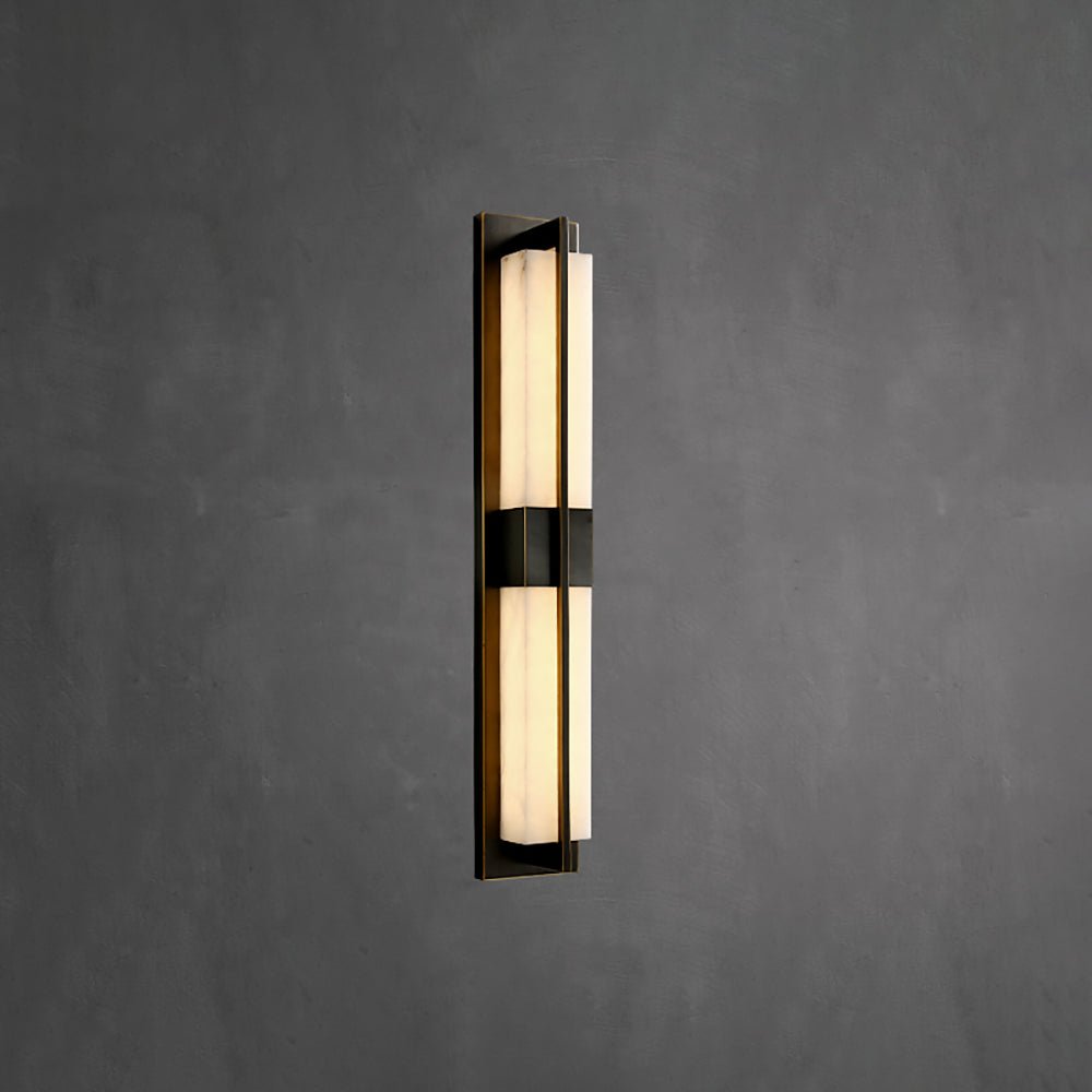Caspian Alabaster Brass Wall Light - Blowlighting