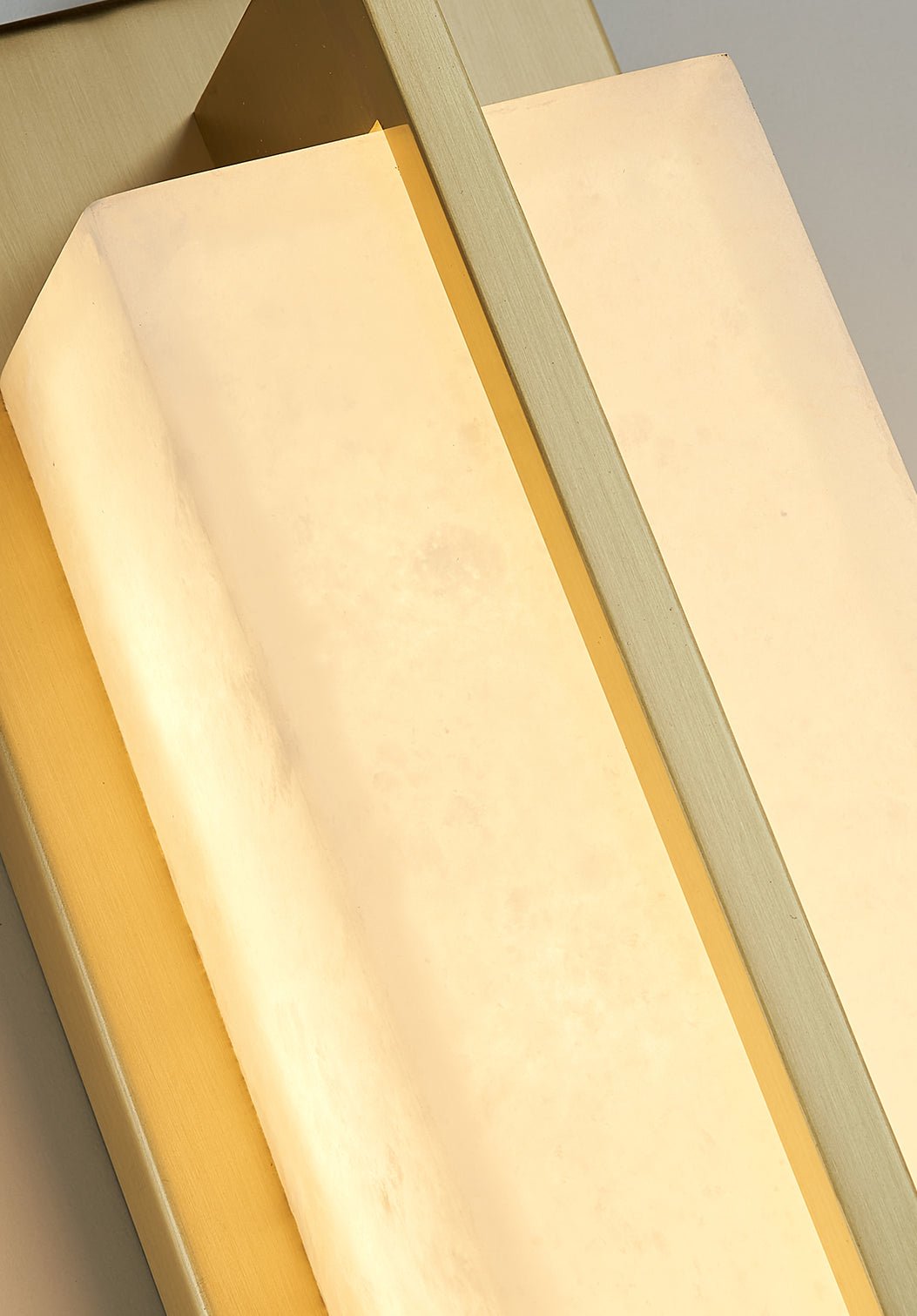 Caspian Alabaster Brass Wall Light - Blowlighting