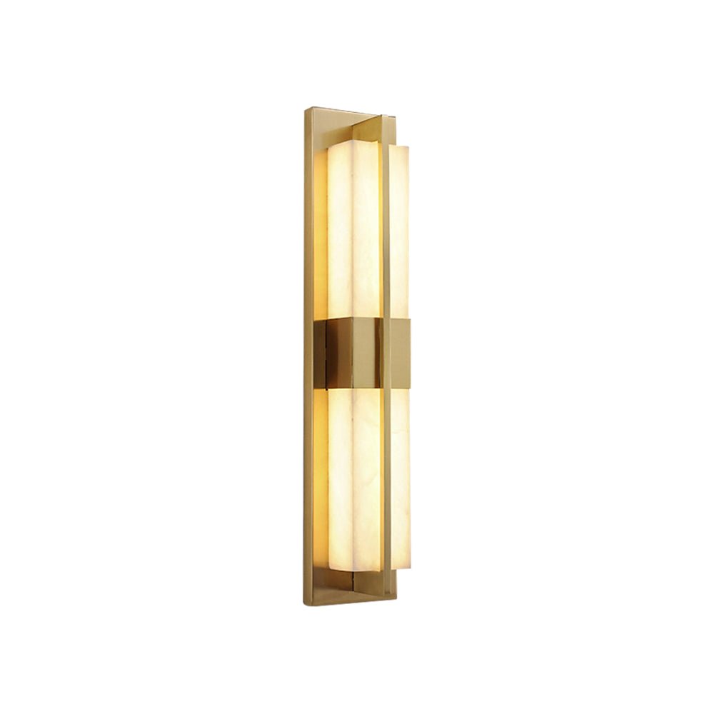 Caspian Alabaster Brass Wall Light - Blowlighting