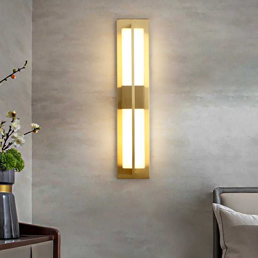 Caspian Alabaster Brass Wall Light - Blowlighting