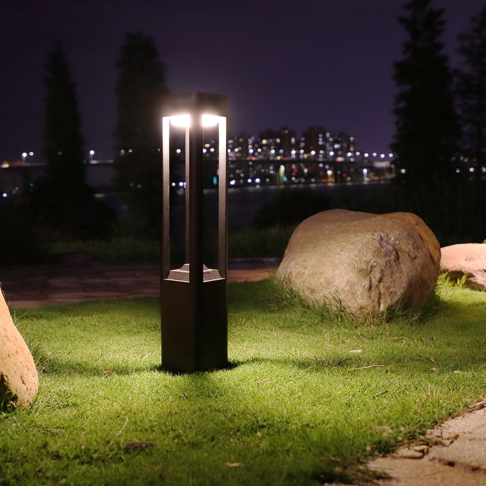 Rectangular Column Garden Outdoor Light - Blowlighting