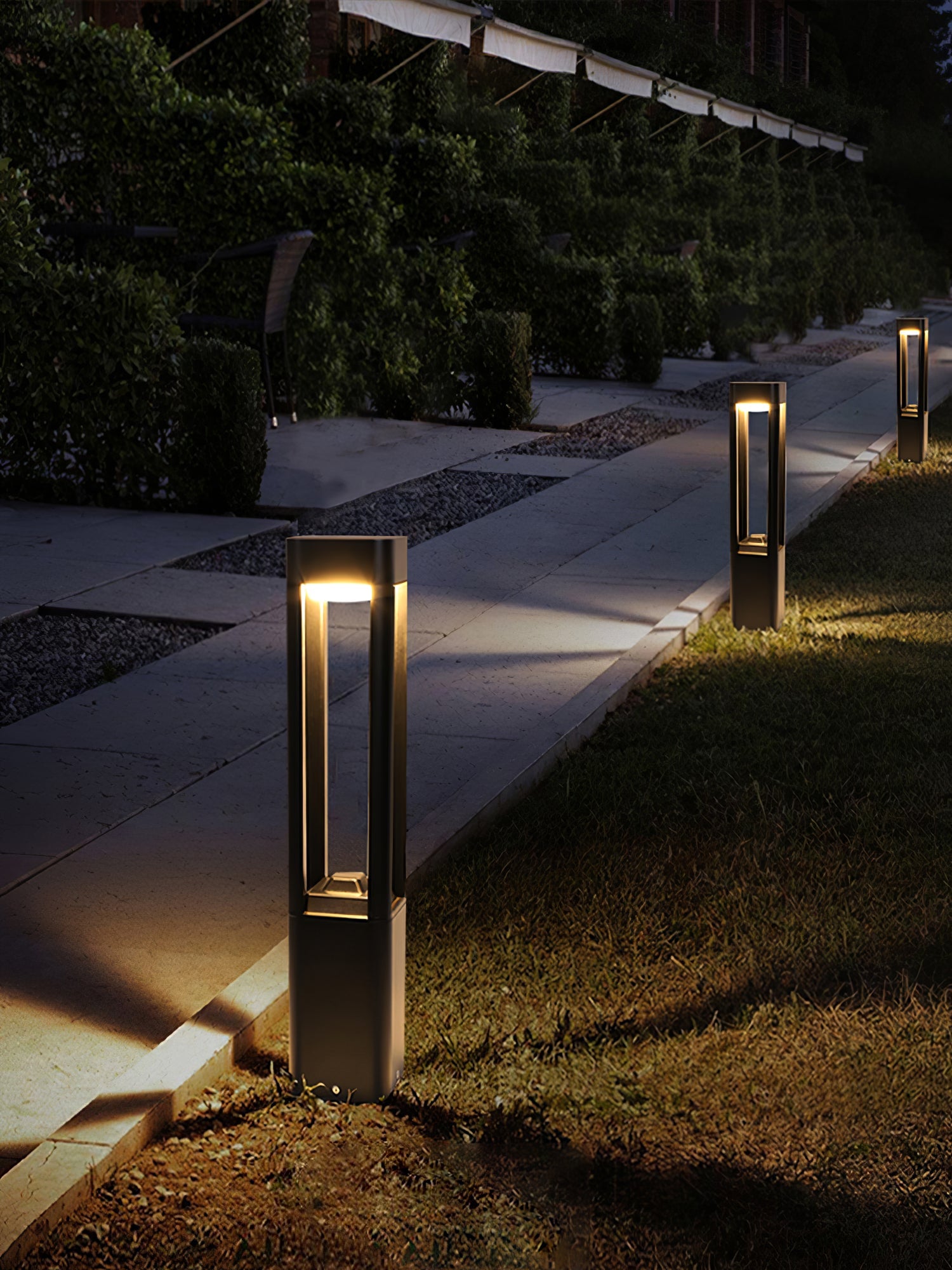 Rectangular Column Garden Outdoor Light - Blowlighting
