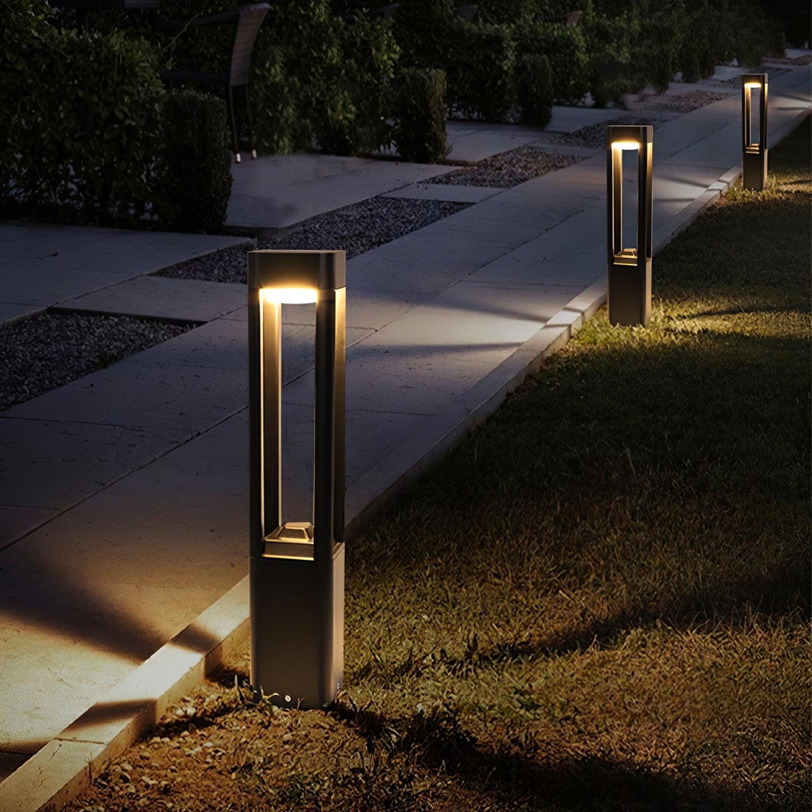Rectangular Column Garden Outdoor Light - Blowlighting
