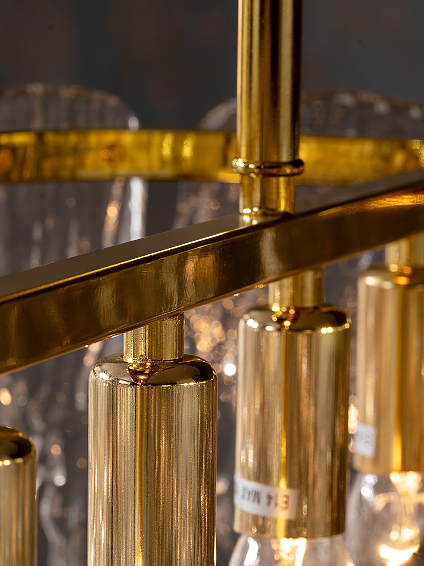 Cathaa Postmodern Luxury Rectangular Icicle Glass Crystal Chandelier - Blowlighting