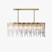 Cathaa Postmodern Luxury Rectangular Icicle Glass Crystal Chandelier - Blowlighting