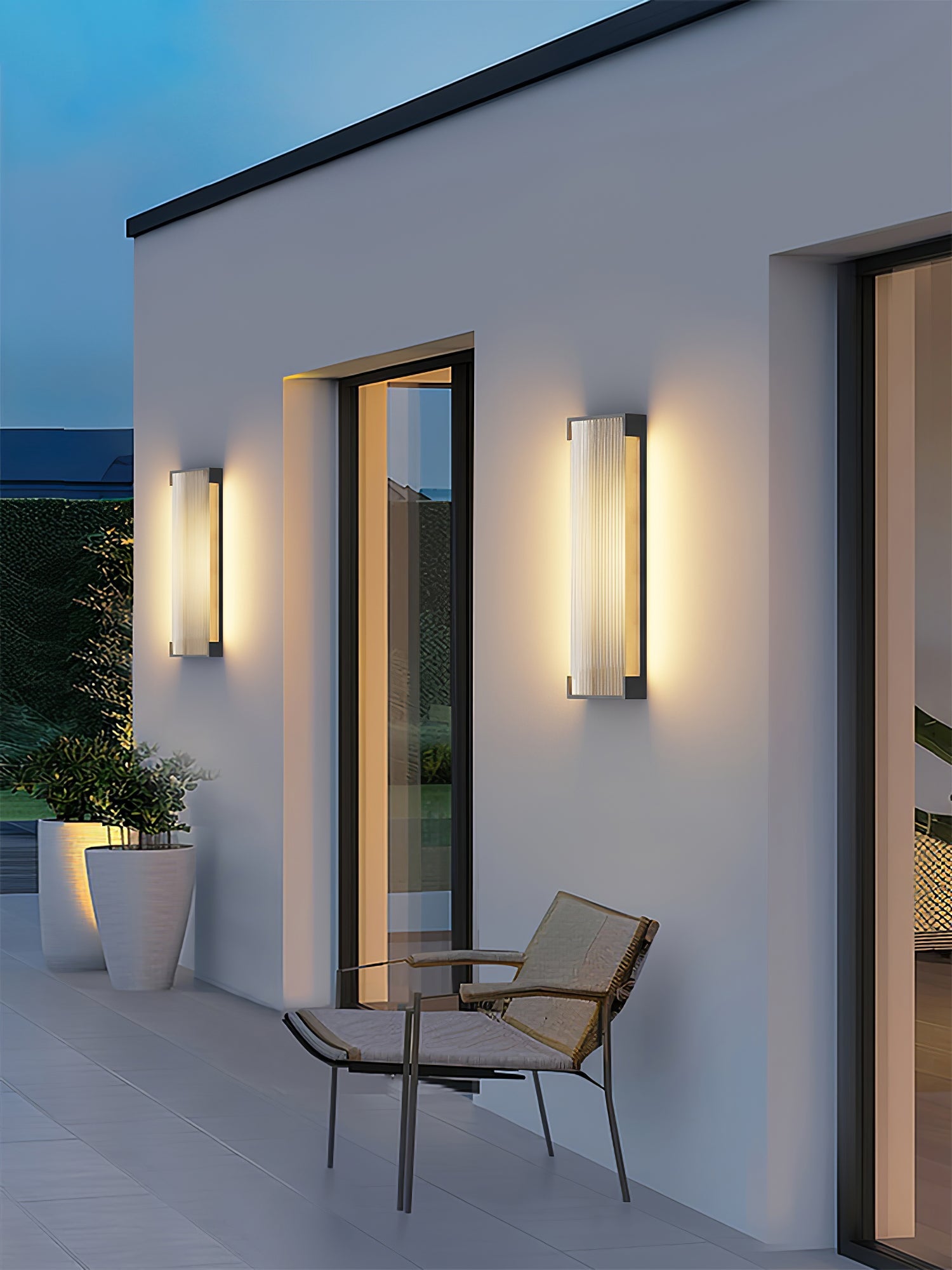 Rectangular Solar Outdoor Wall Light - Blowlighting