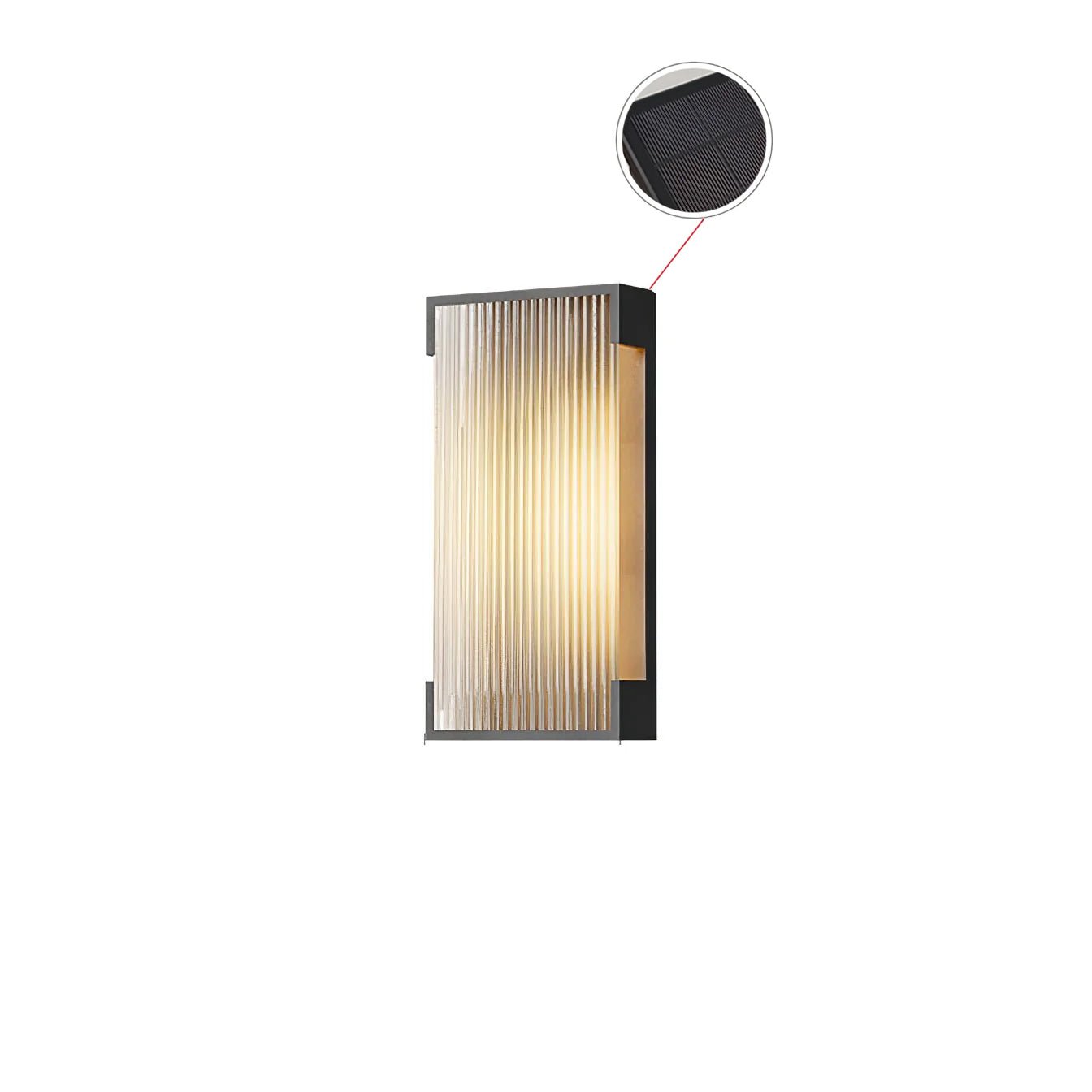 Rectangular Solar Outdoor Wall Light - Blowlighting
