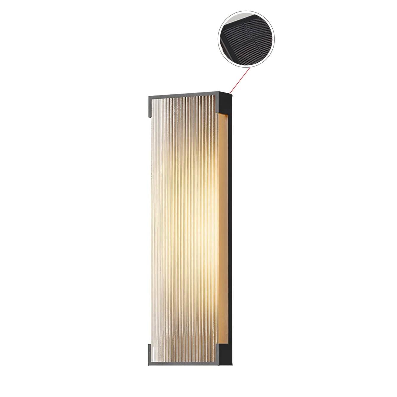 Rectangular Solar Outdoor Wall Light - Blowlighting