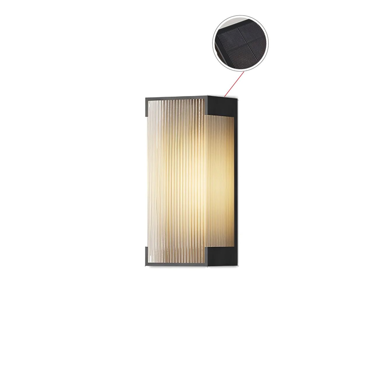 Rectangular Solar Outdoor Wall Light - Blowlighting