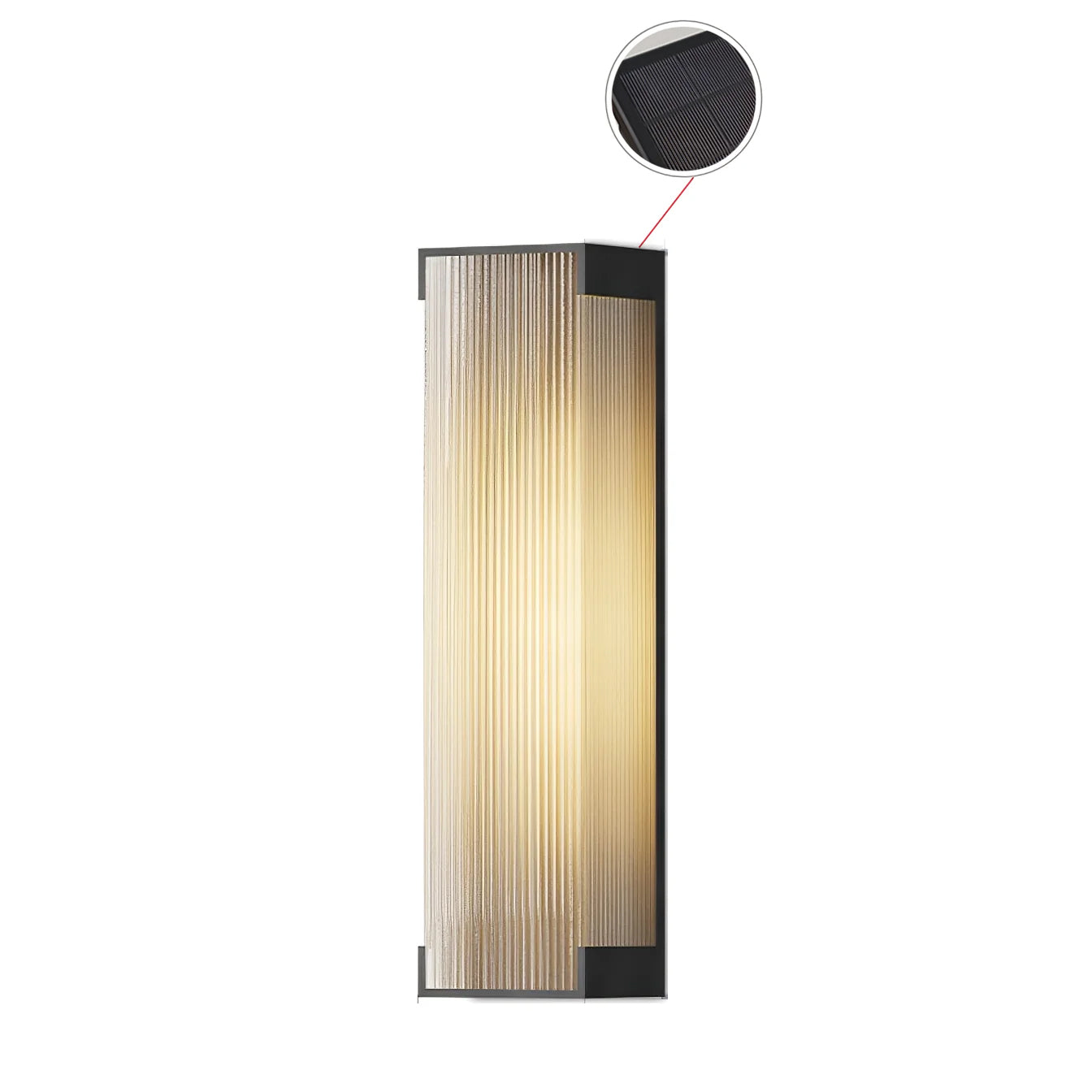 Rectangular Solar Outdoor Wall Light - Blowlighting