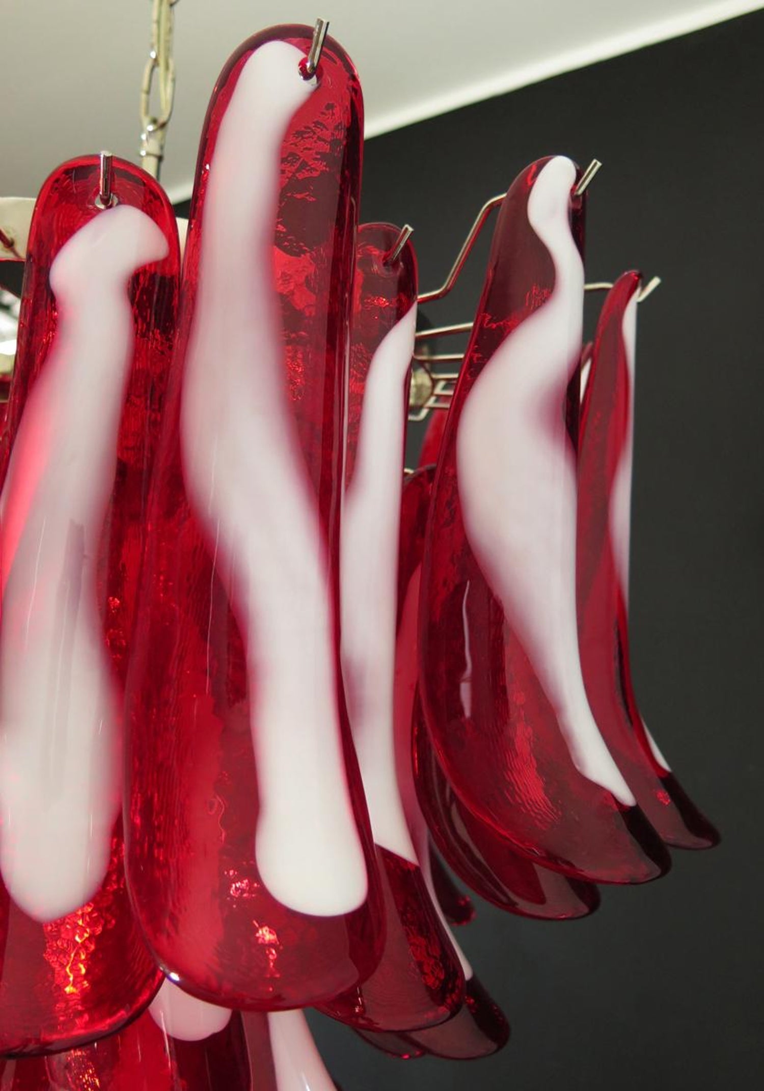 Aurora Chandelier Red Murano Petals - Blowlighting