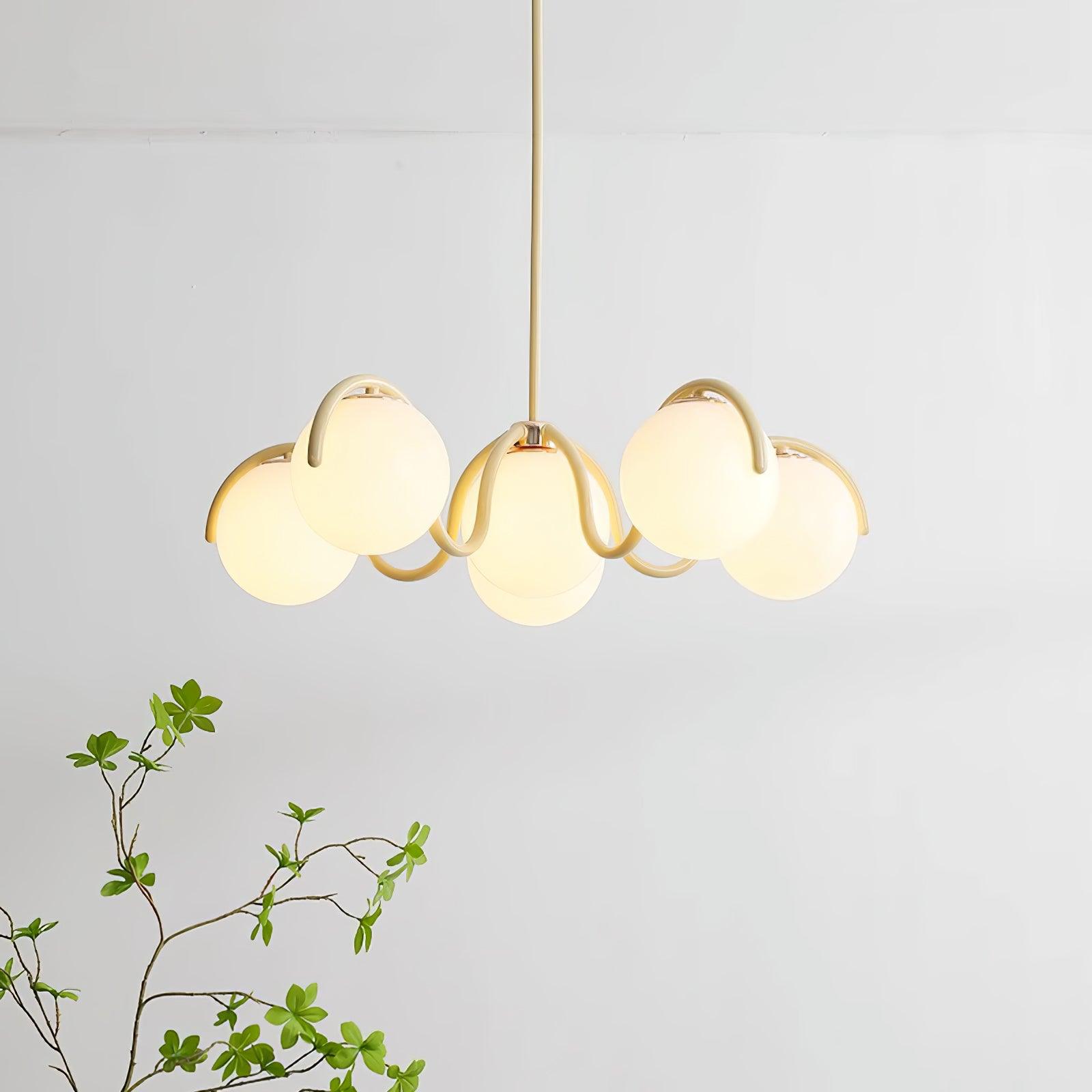 Reedway Curve Linear Chandelier - Blowlighting