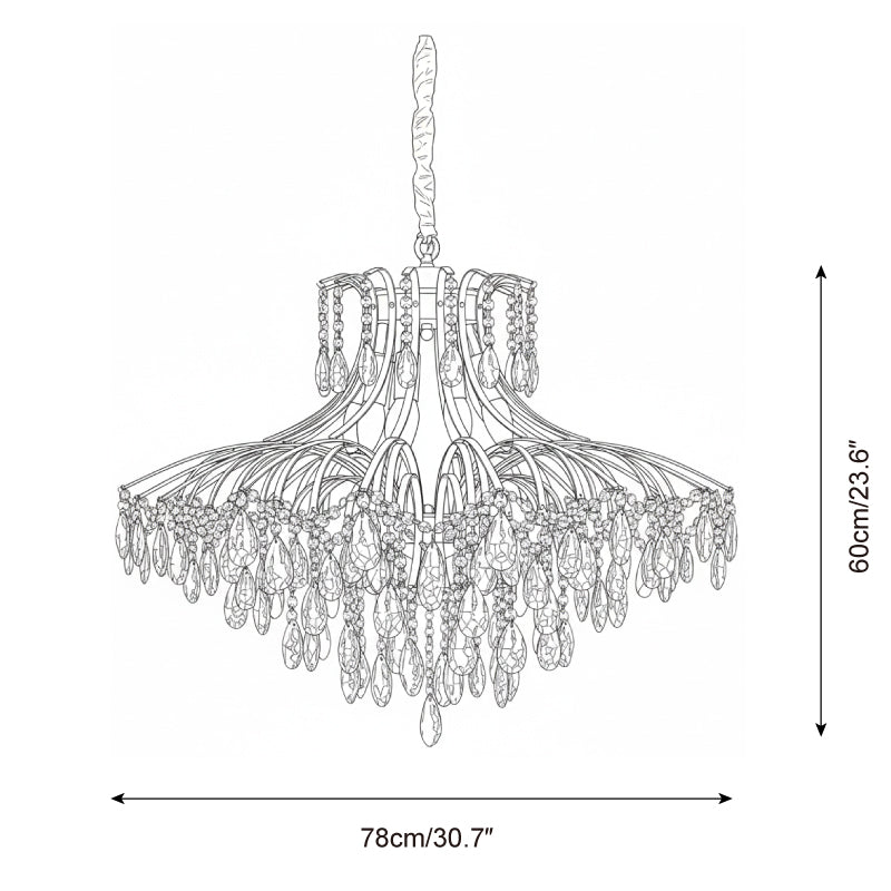 Violetfall Luxurious Crystal Wisteria Chandelier