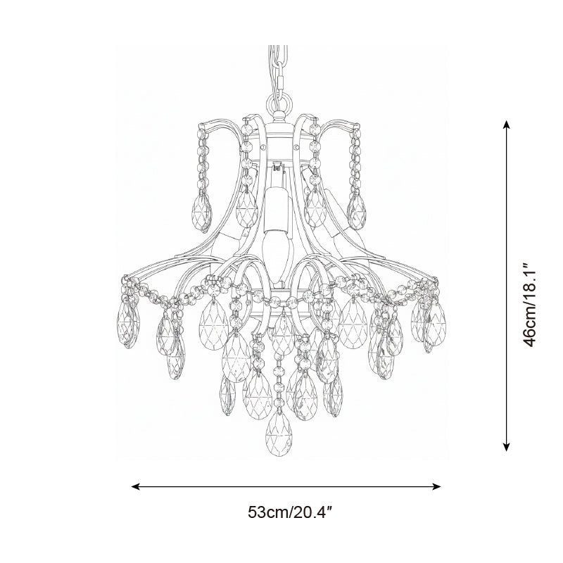 Violetfall Luxurious Crystal Wisteria Chandelier