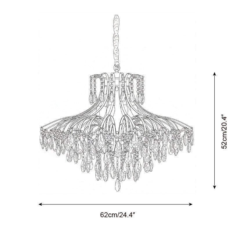 Violetfall Luxurious Crystal Wisteria Chandelier