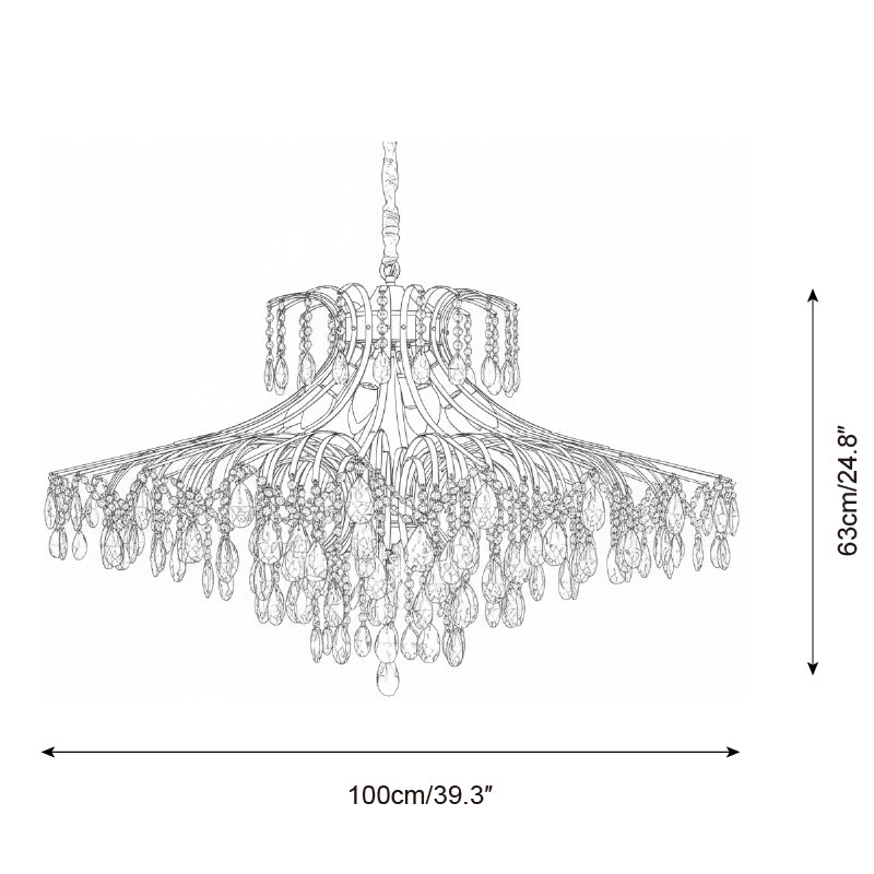 Violetfall Luxurious Crystal Wisteria Chandelier