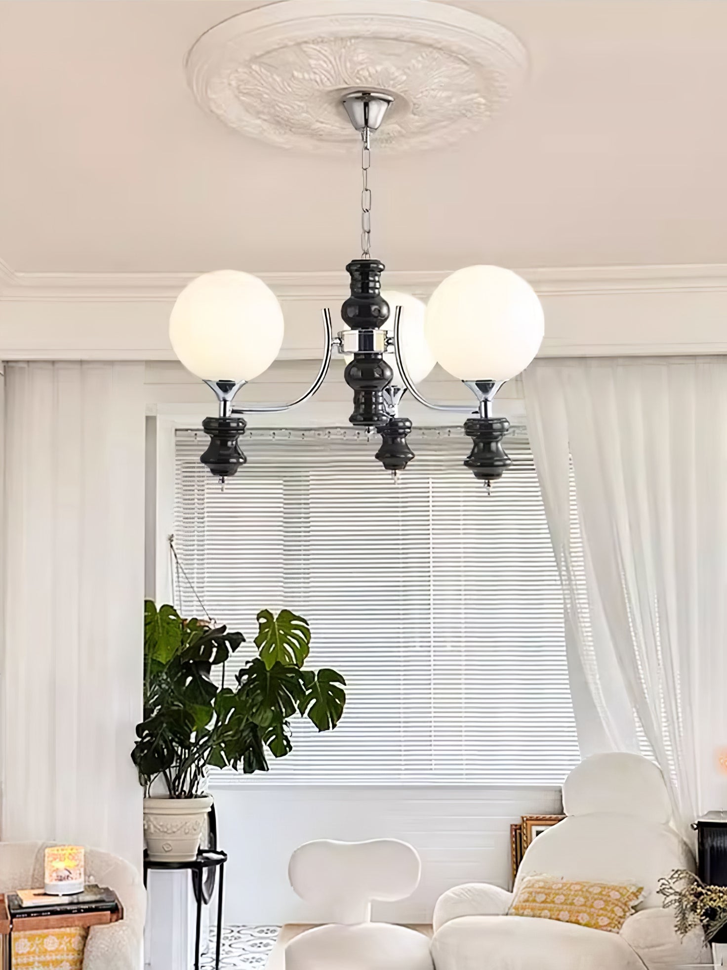 Aurora Chandelier Regal Orb Frosted - Blowlighting