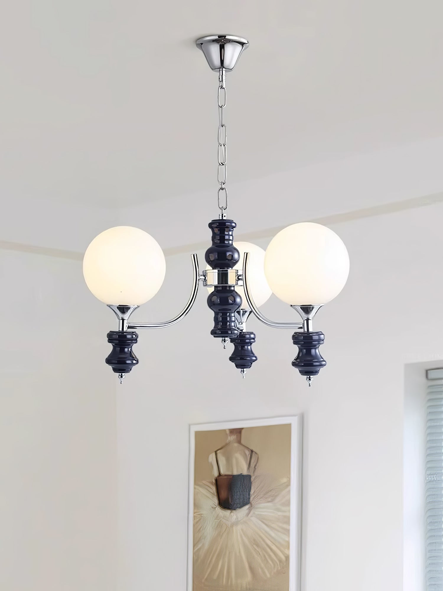 Aurora Chandelier Regal Orb Frosted - Blowlighting