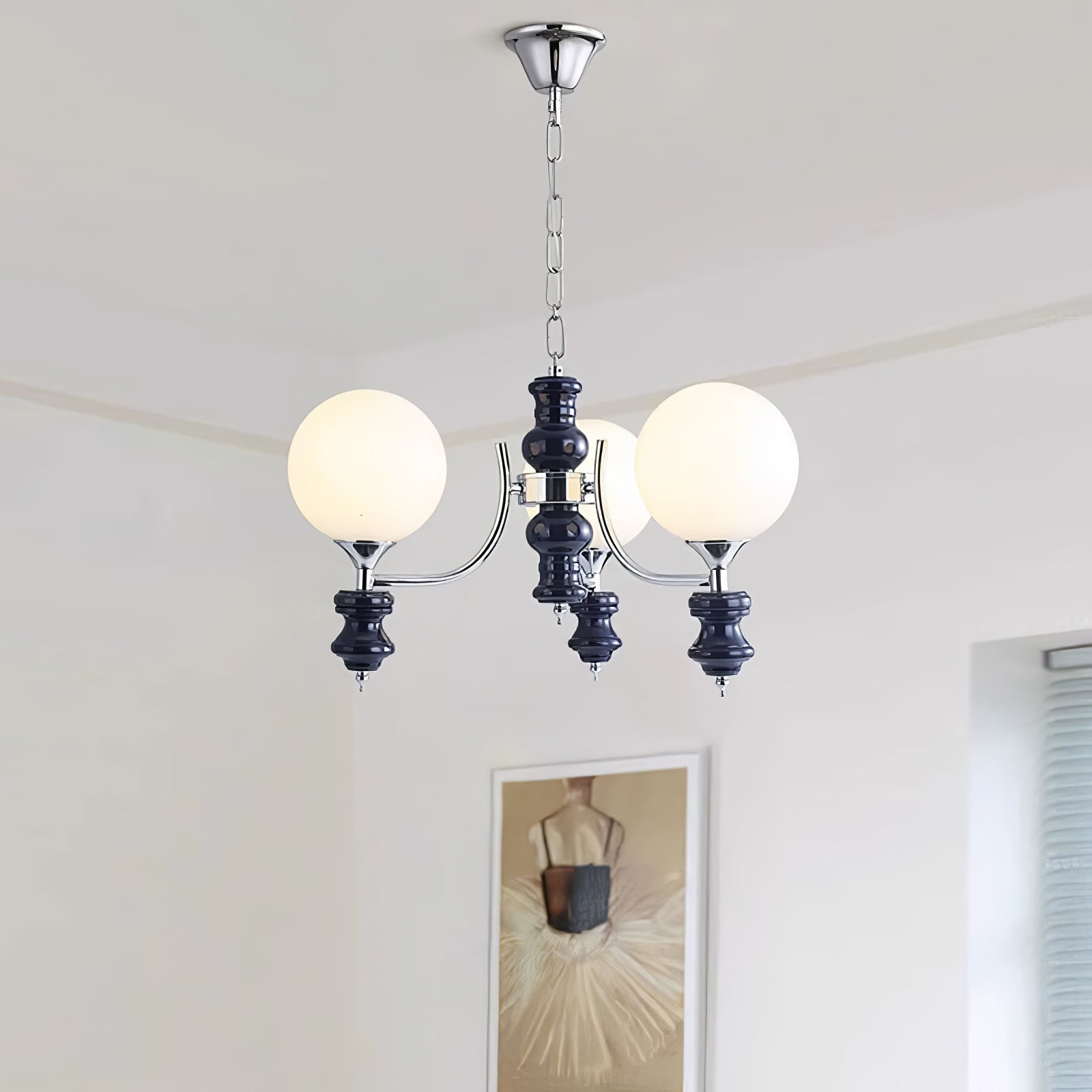 Aurora Chandelier Regal Orb Frosted - Blowlighting