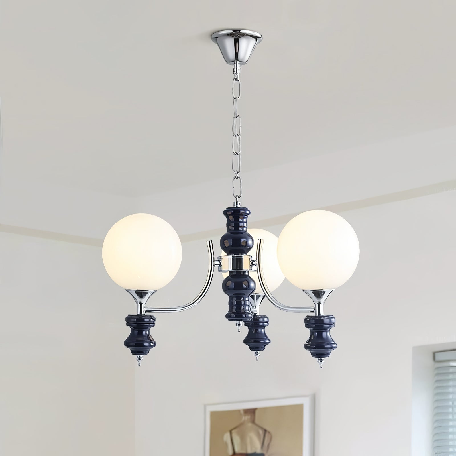 Aurora Chandelier Regal Orb Frosted - Blowlighting