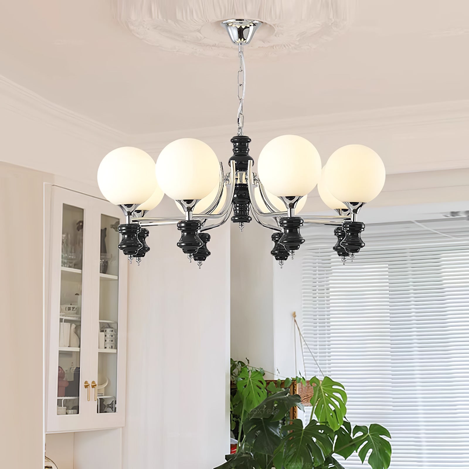 Aurora Chandelier Regal Orb Frosted - Blowlighting