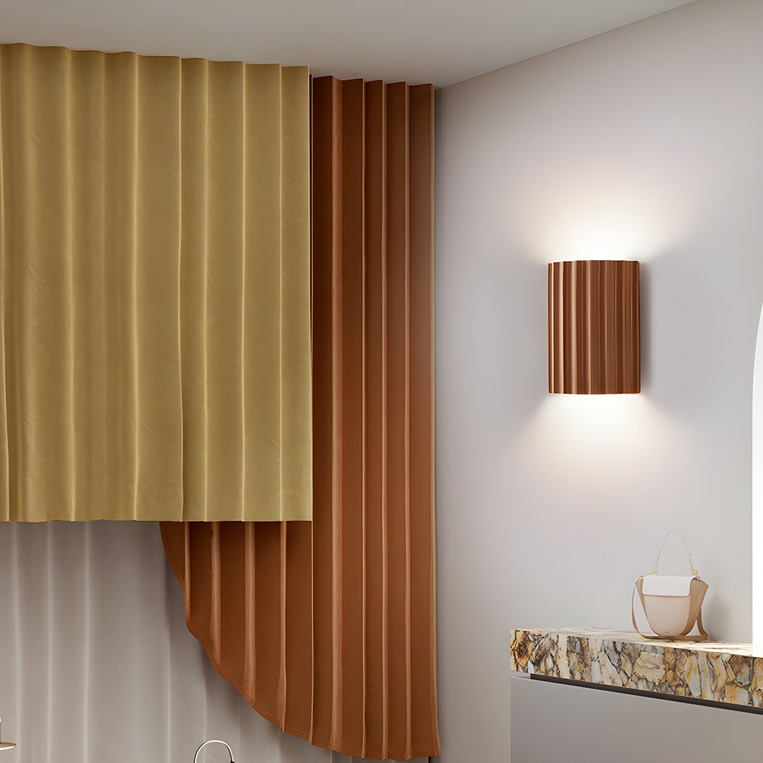 Resin Ribbed Wall Lamp - Blowlighting