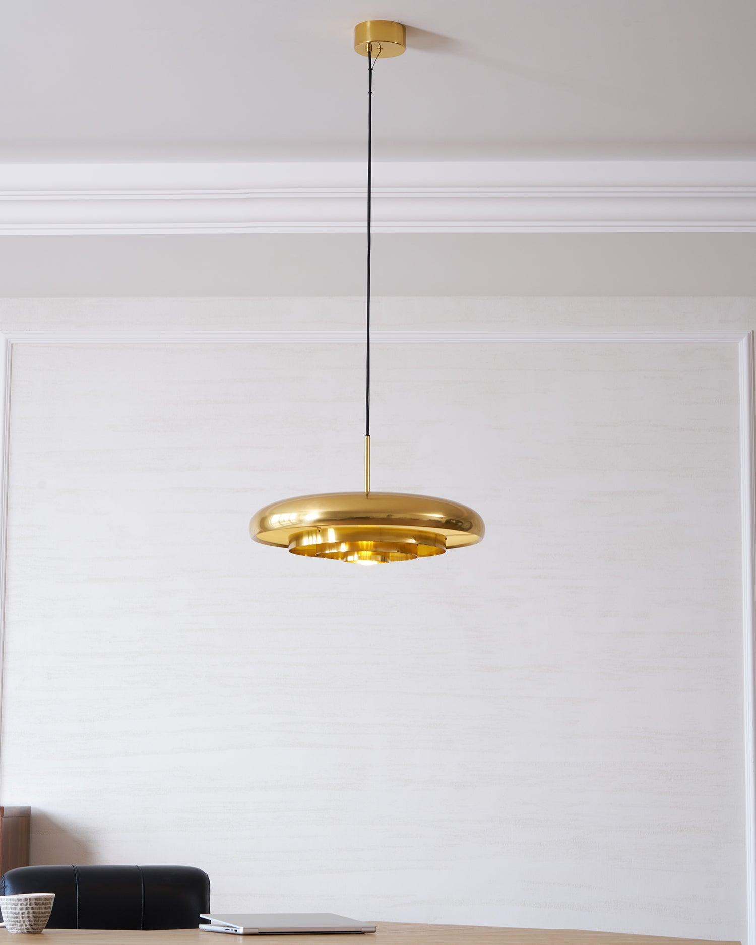Resonant Modern Brass Pendant Light