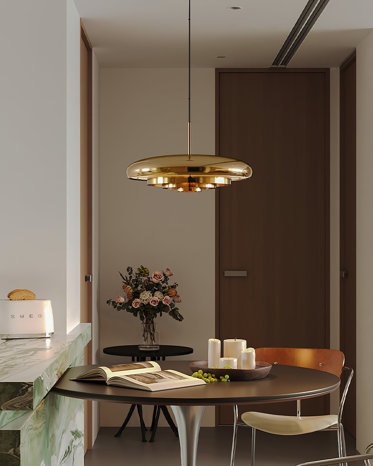 Resonant Modern Brass Pendant Light