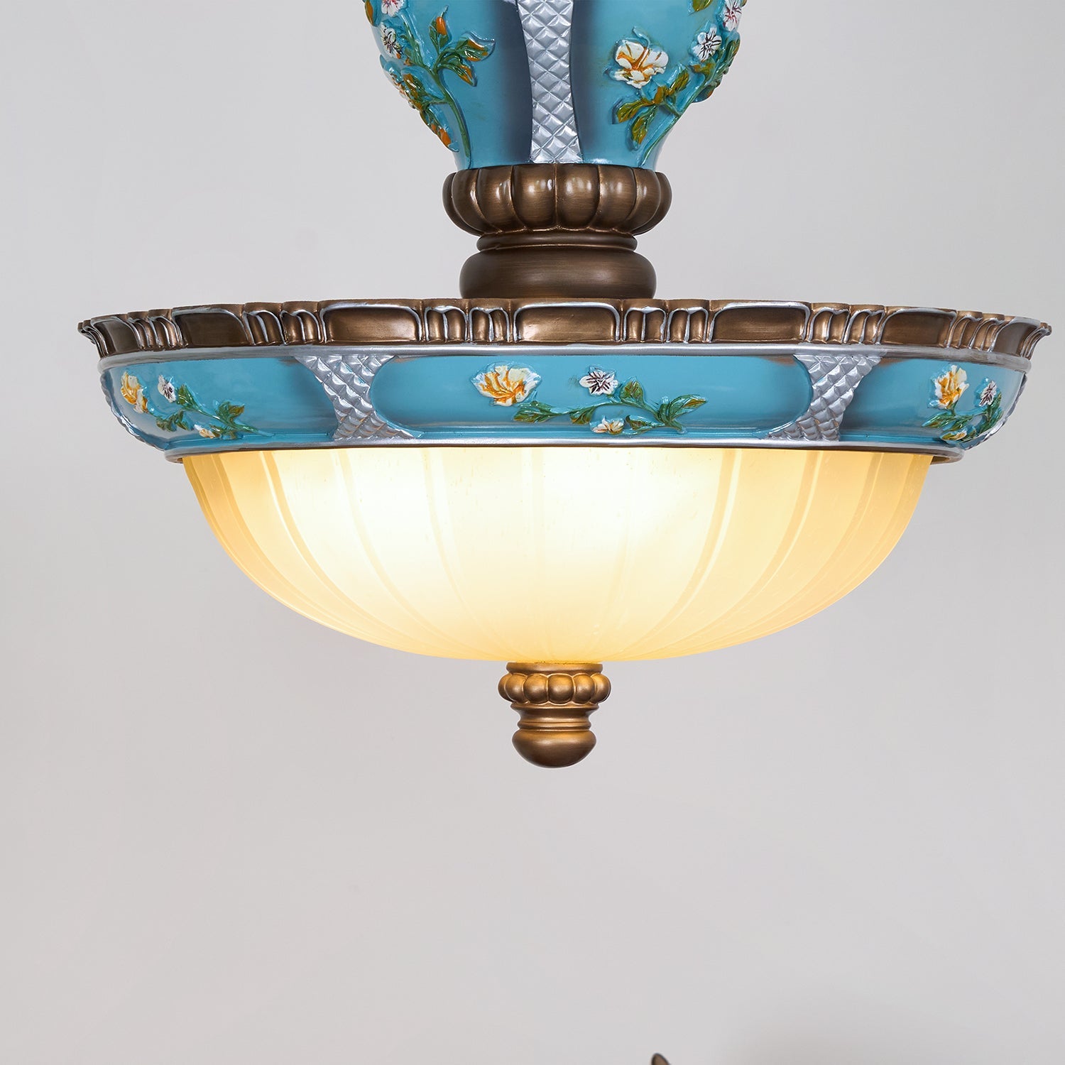 Retro Floral Resin Pendant Light - Blowlighting