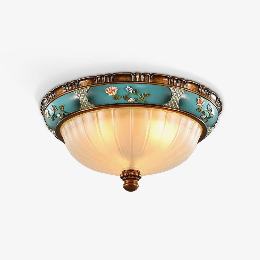 Retro Floral Resin Recessed Ceiling Light - Blowlighting