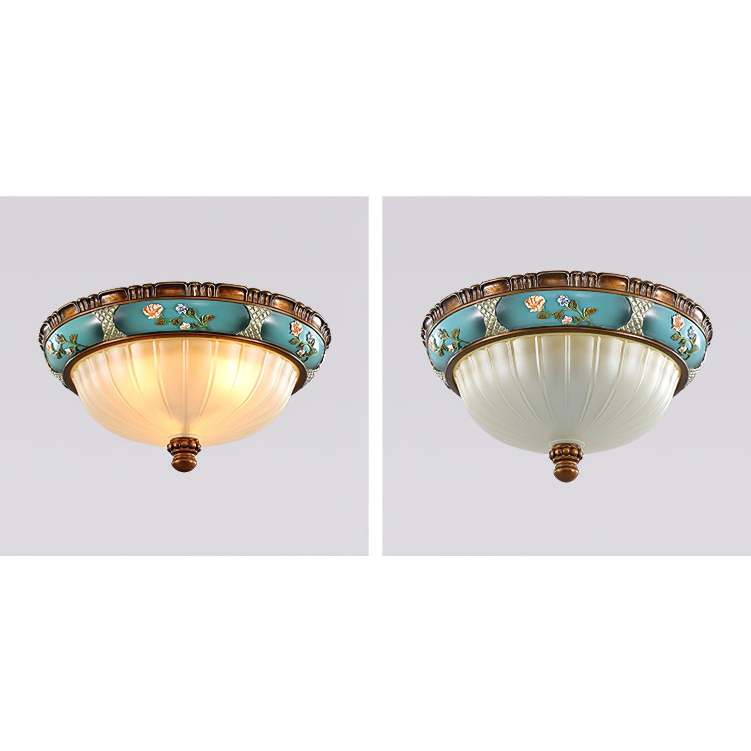 Retro Floral Resin Recessed Ceiling Light - Blowlighting