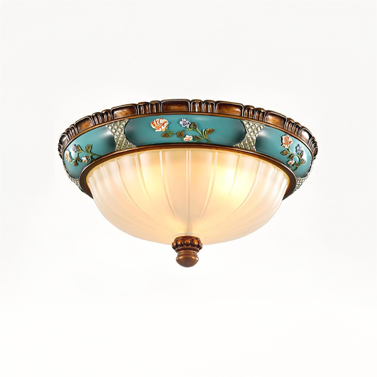 Retro Floral Resin Recessed Ceiling Light - Blowlighting