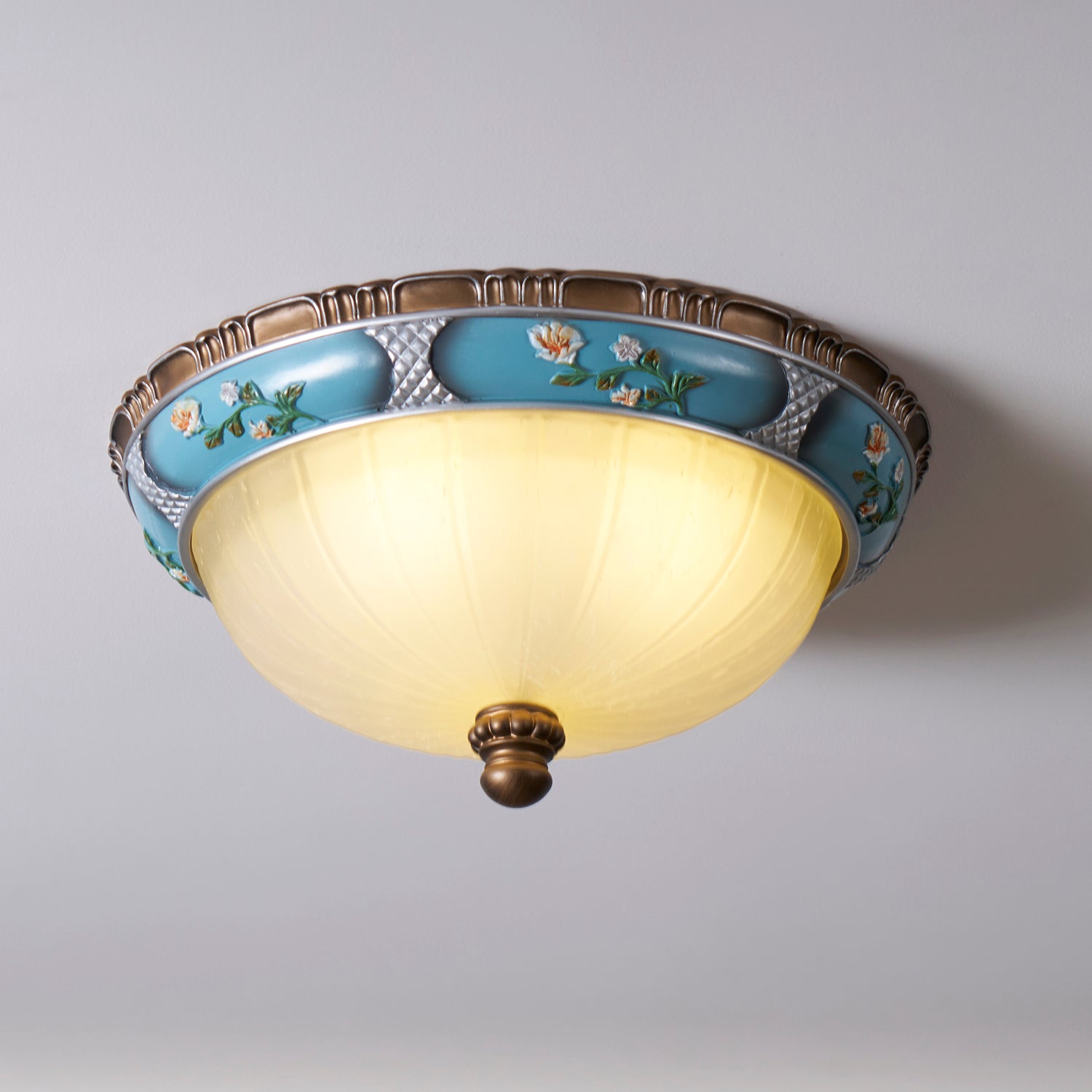 Retro Floral Resin Recessed Ceiling Light - Blowlighting