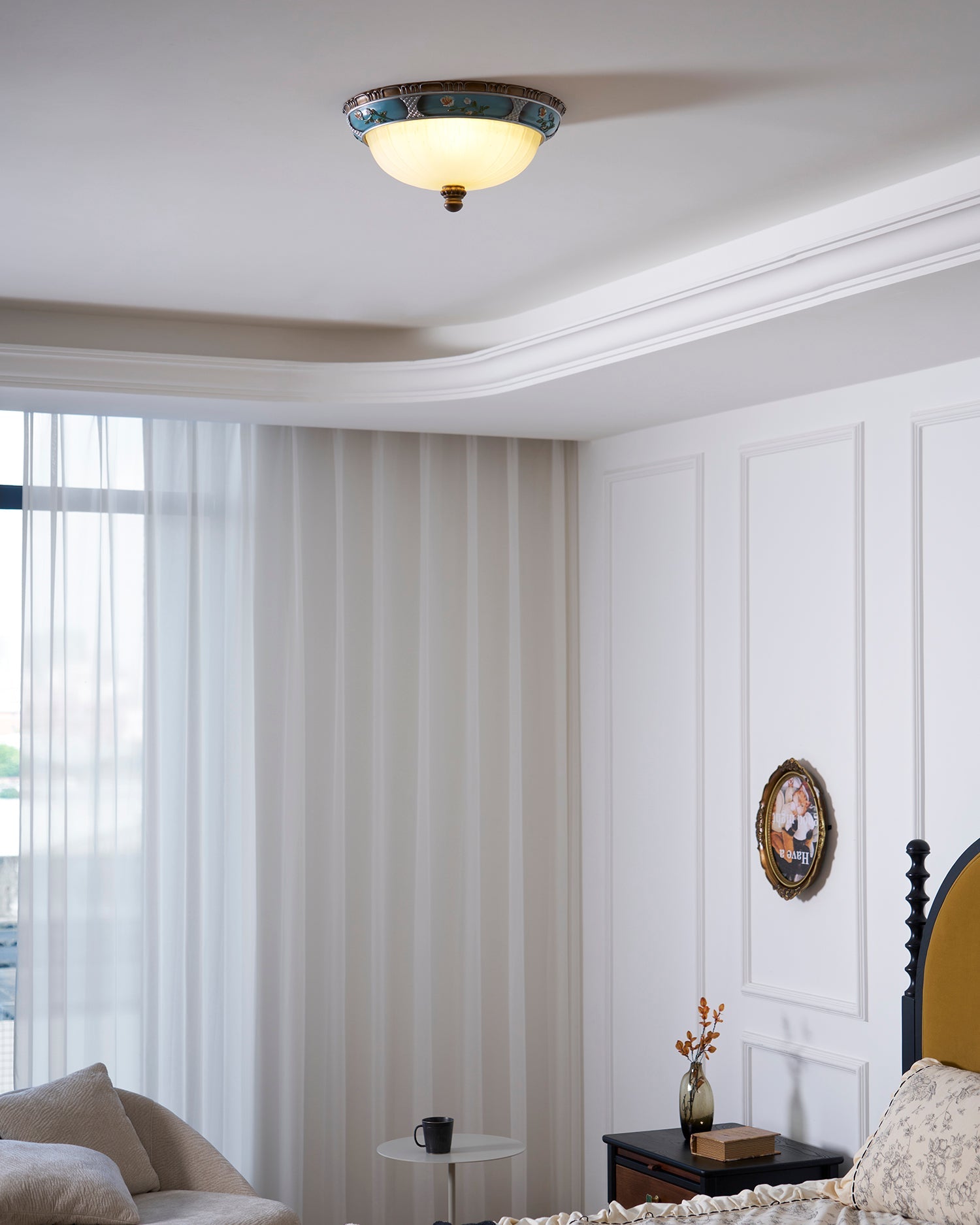 Retro Floral Resin Recessed Ceiling Light - Blowlighting