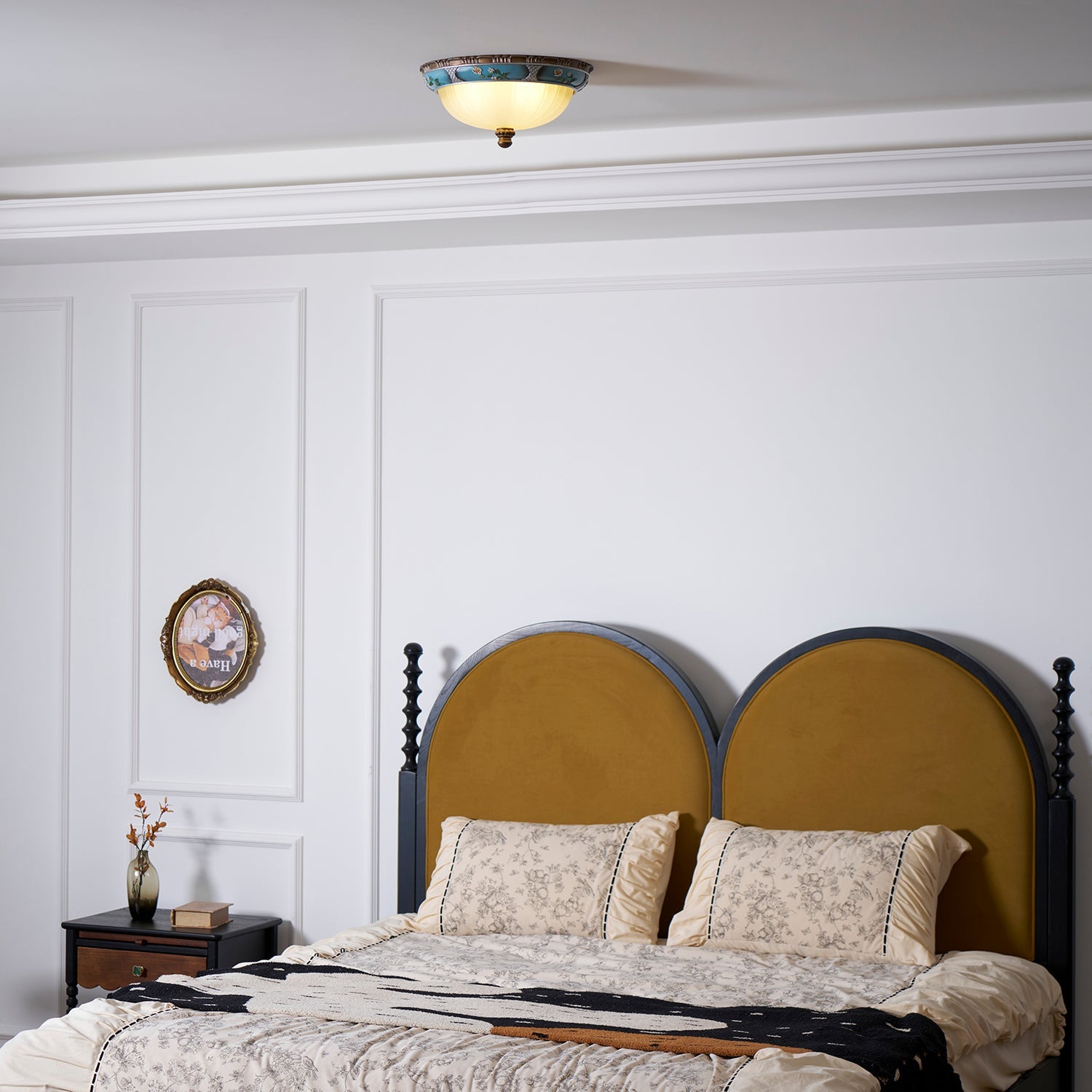 Retro Floral Resin Recessed Ceiling Light - Blowlighting