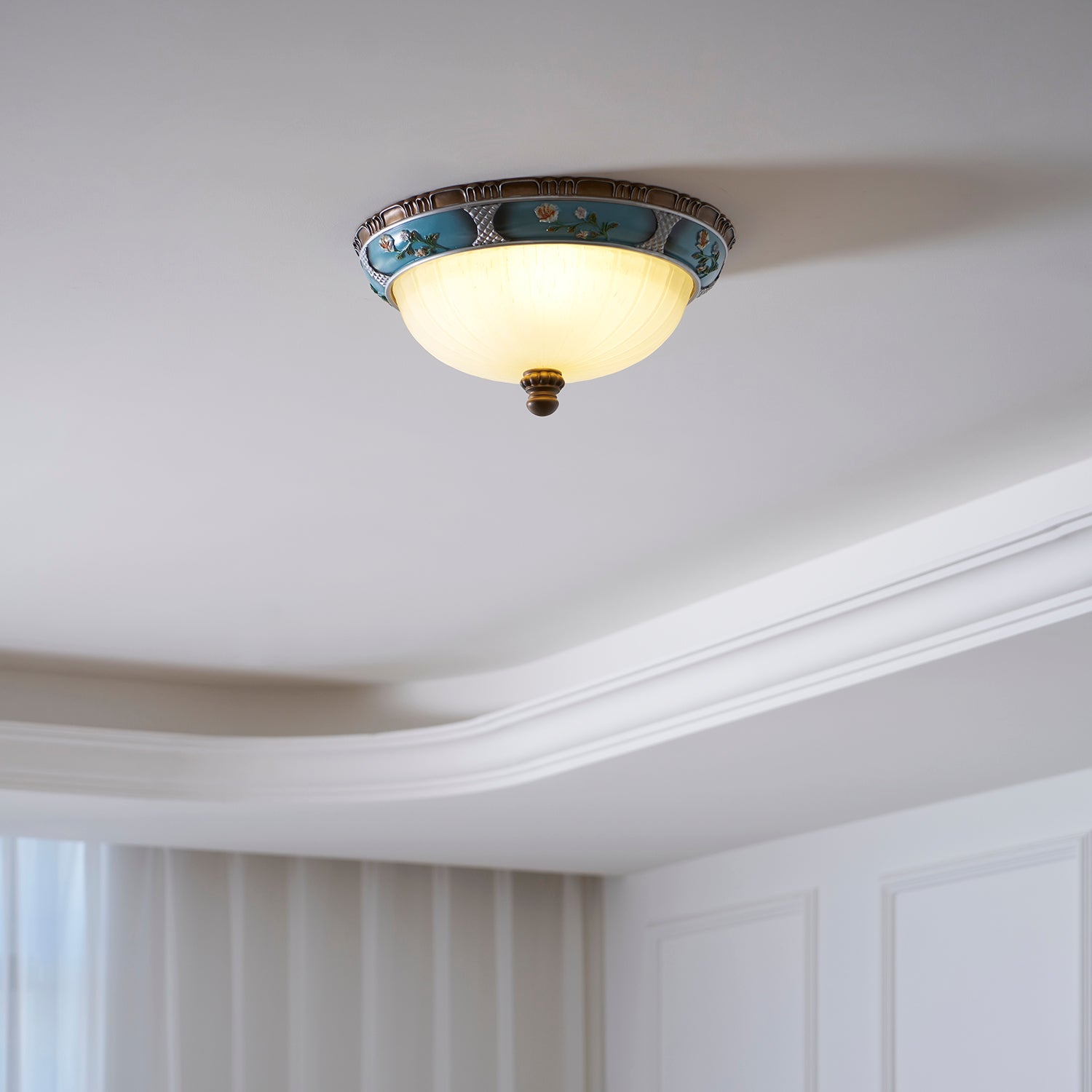 Retro Floral Resin Recessed Ceiling Light - Blowlighting