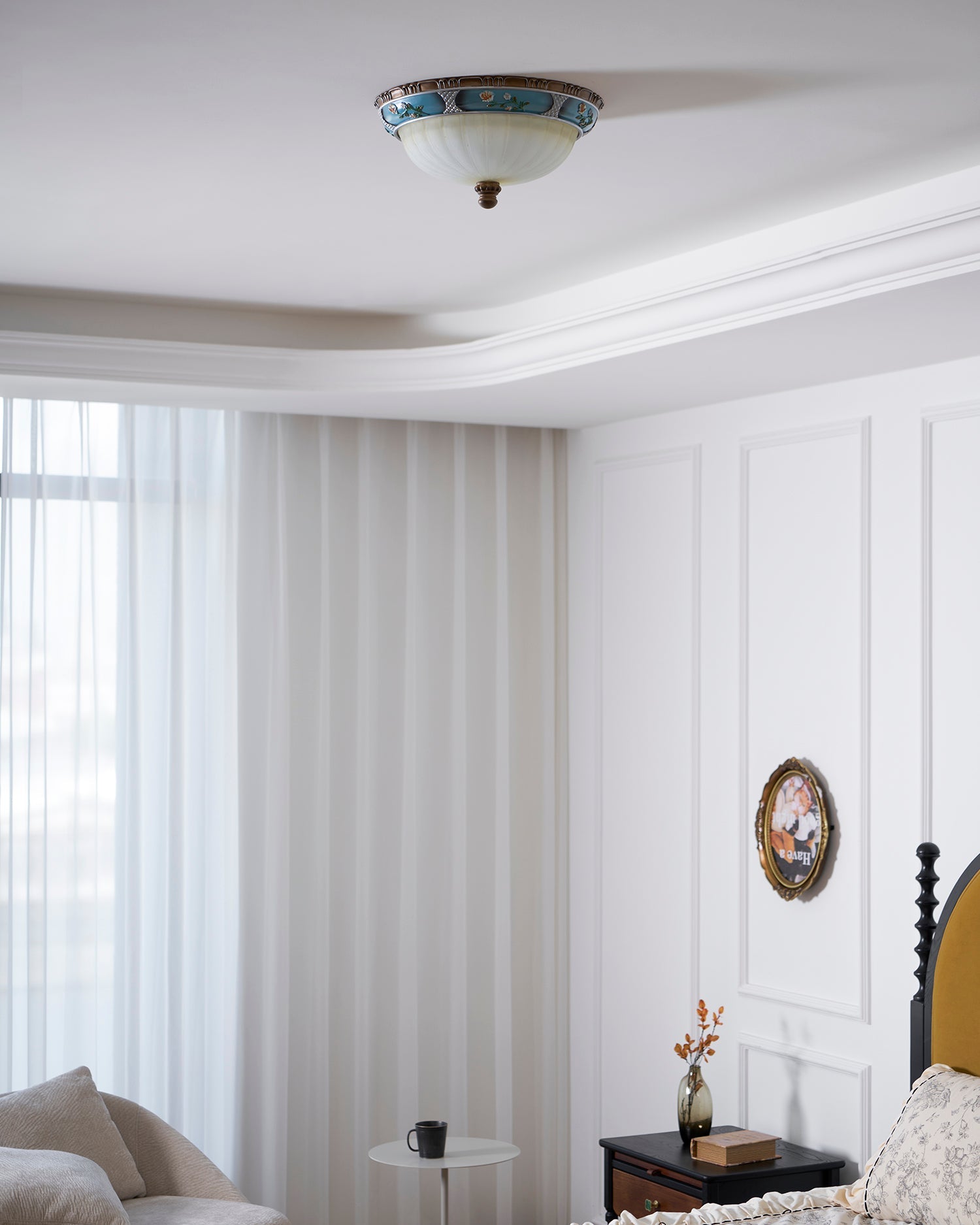 Retro Floral Resin Recessed Ceiling Light - Blowlighting