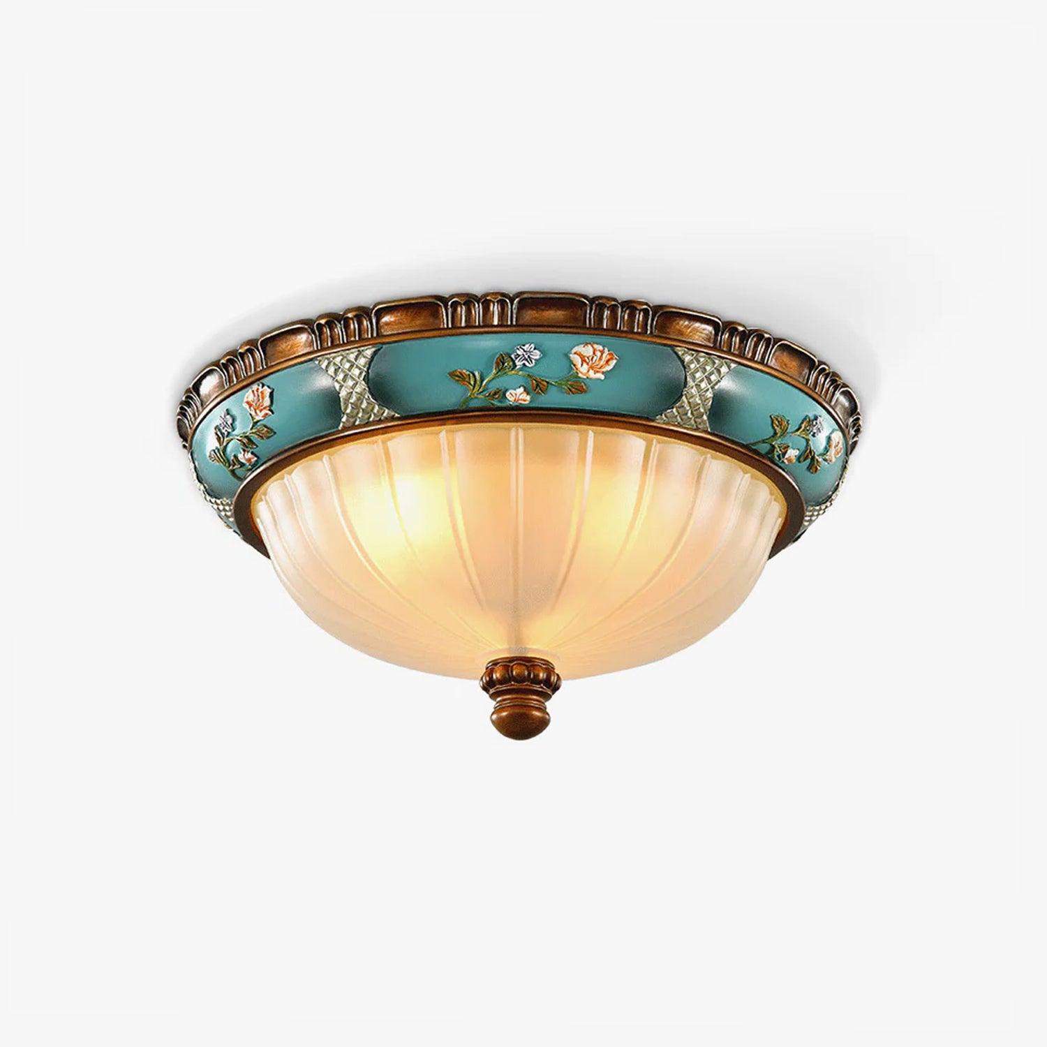 Retro Floral Resin Recessed Ceiling Light - Blowlighting