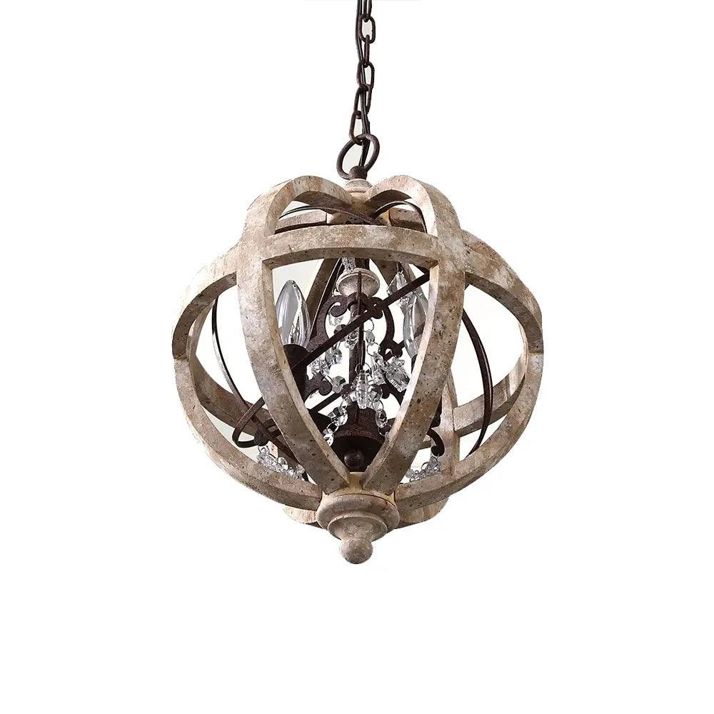 Retro Globe Weathered Chandelier - Blowlighting