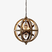 Retro Globe Weathered Chandelier - Blowlighting
